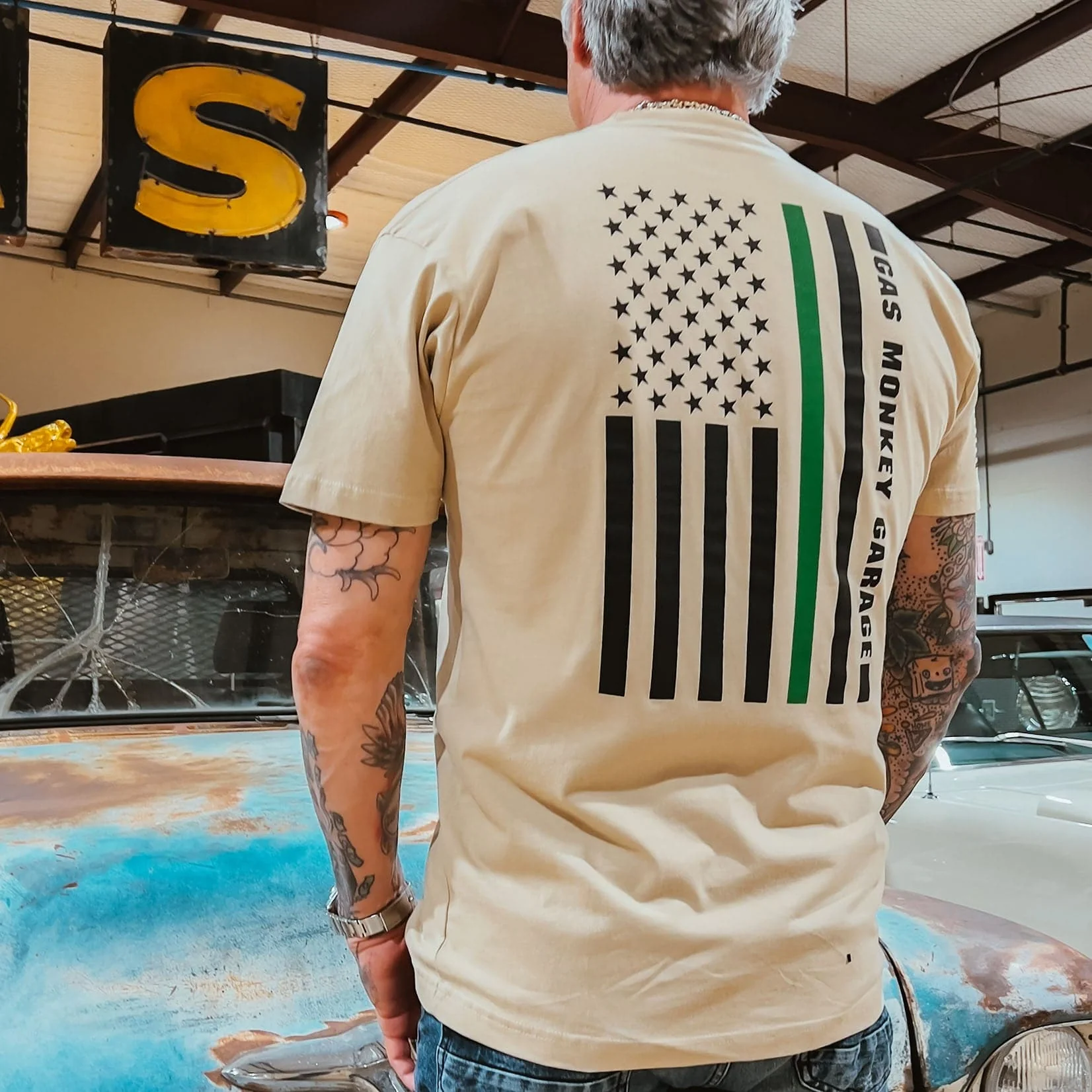 GMG Thin Green Line Tee - Image 4